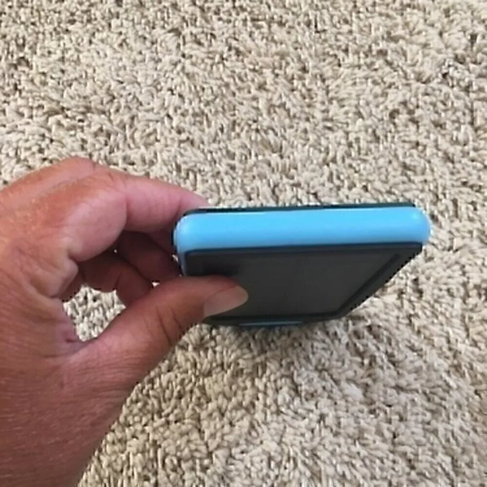 Portable solar charger blue